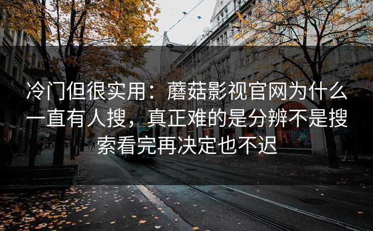 冷门但很实用：蘑菇影视官网为什么一直有人搜，真正难的是分辨不是搜索看完再决定也不迟